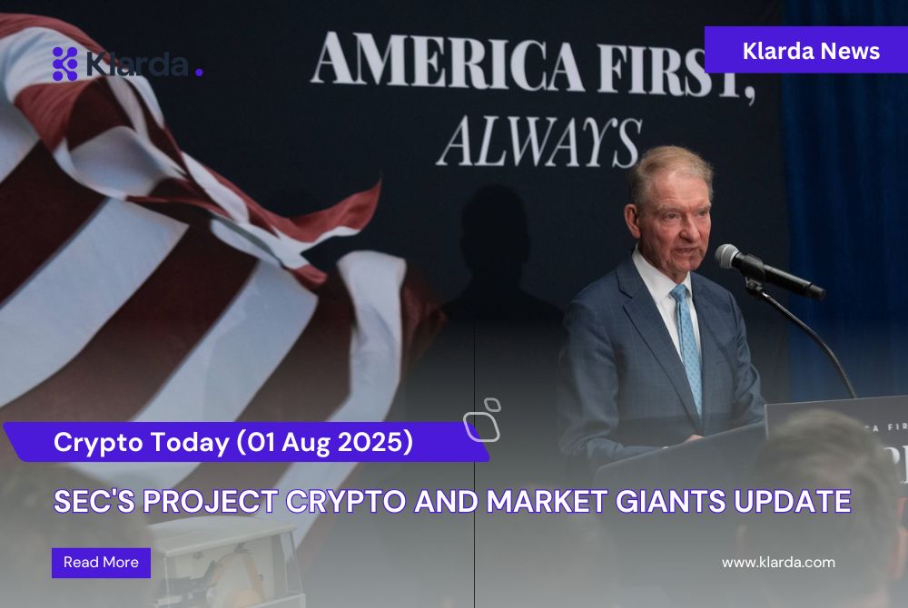Crypto Today (01/08): SEC's Project Crypto and Market Giants Update
