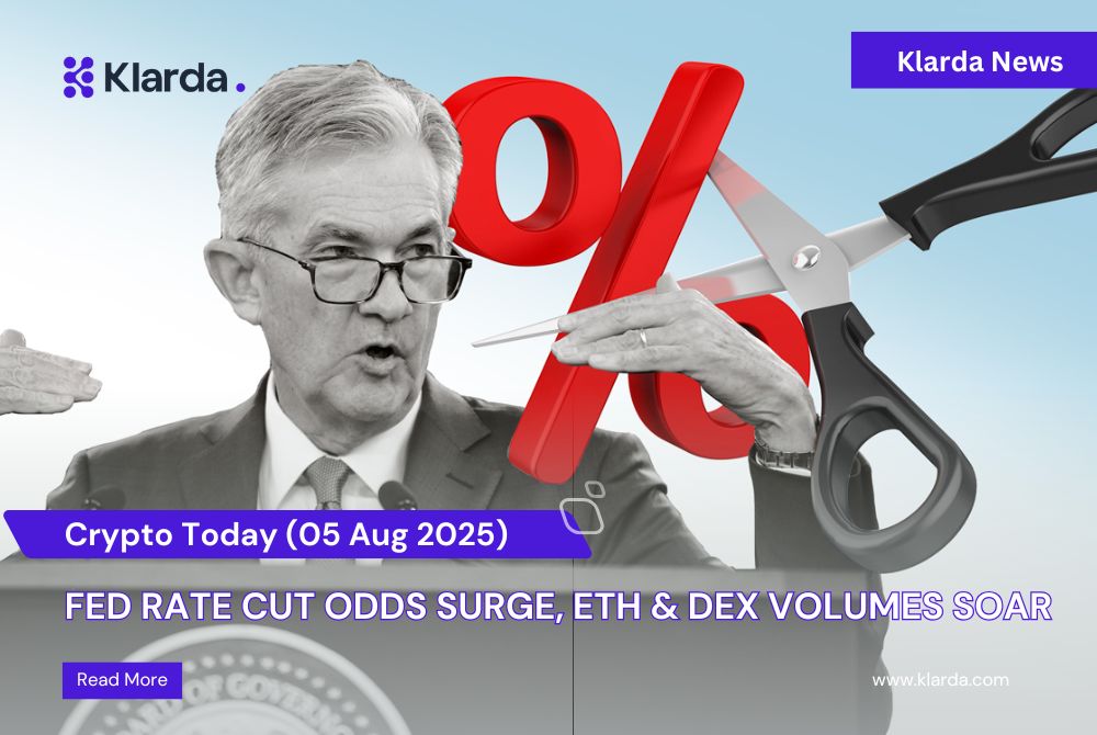 Crypto Today (05/08): Fed Rate Cut Odds Surge, ETH & DEX Volumes Soar